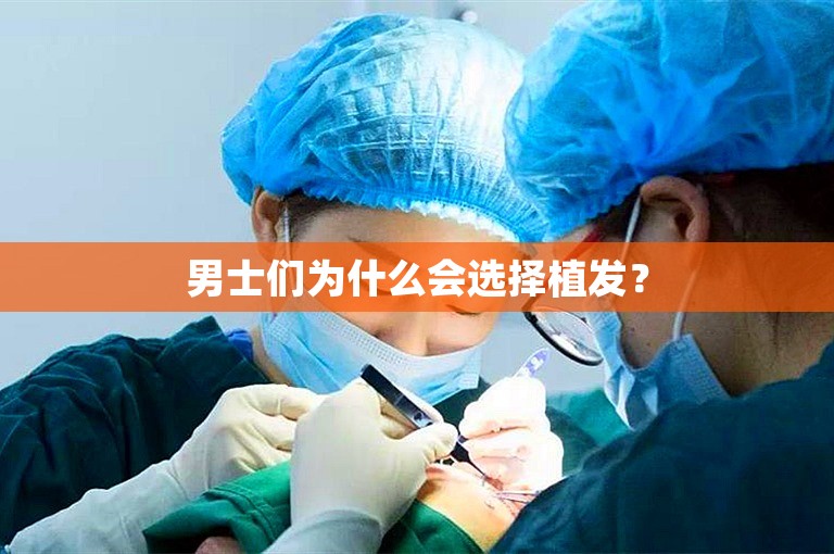 男士们为什么会选择植发？