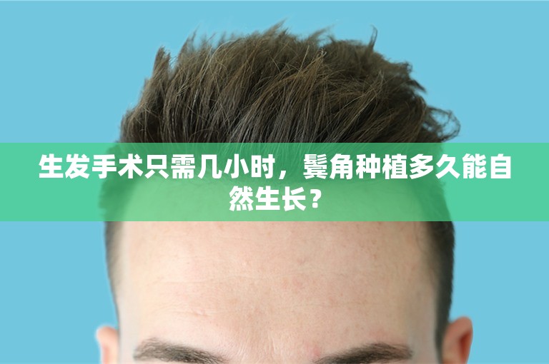 生发手术只需几小时，鬓角种植多久能自然生长？