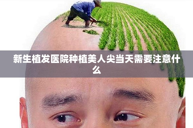 新生植发医院种植美人尖当天需要注意什么