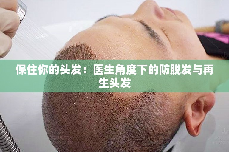 保住你的头发：医生角度下的防脱发与再生头发