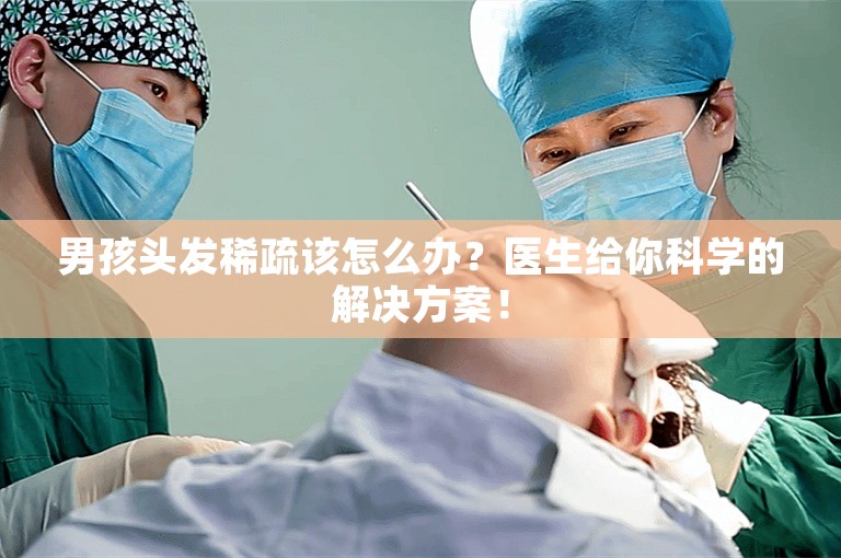 男孩头发稀疏该怎么办？医生给你科学的解决方案！